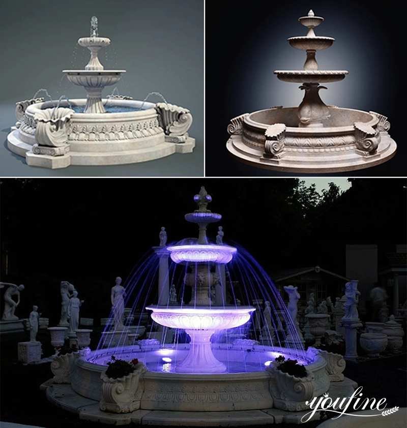 large outdoor horse fountain