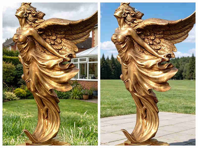 angel statue for outside different placement