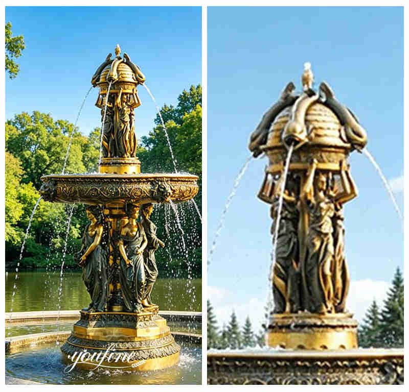 bronze statue fountains detail