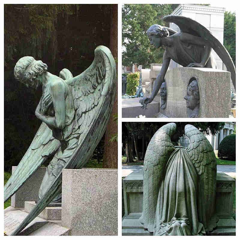 guardian angel statue detail