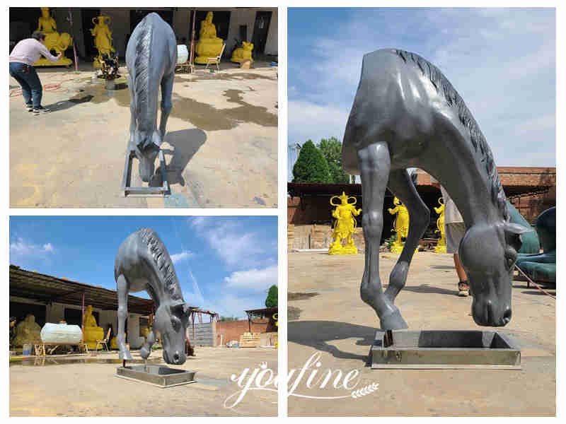 different horse head sculpture