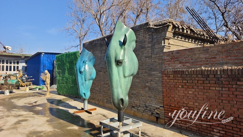 the patina of horse head