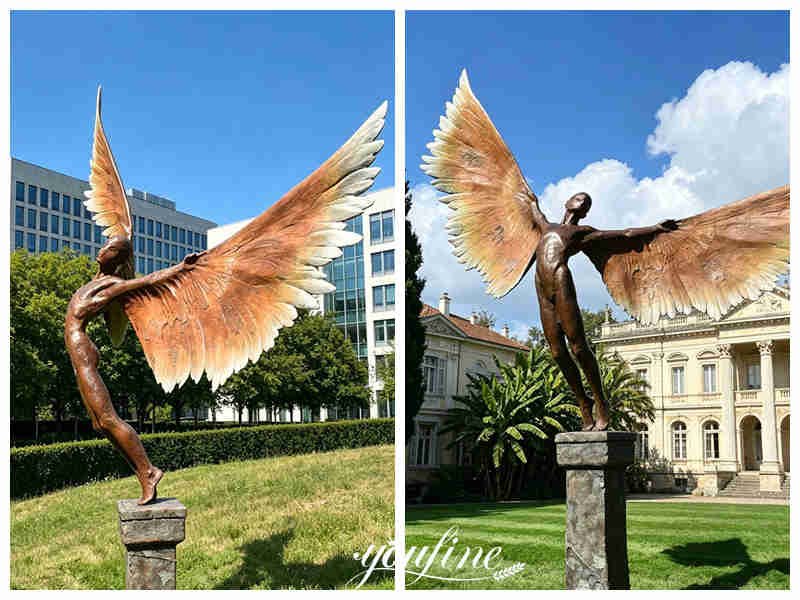 Garden Bronze Angel Statues with Wings different placs