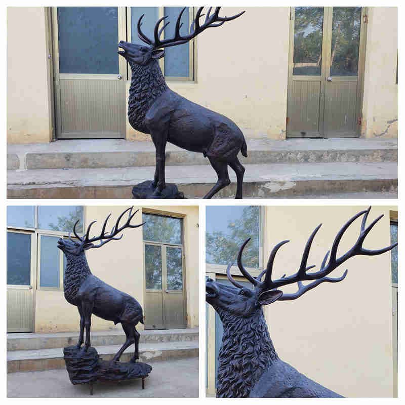 bronze deer sculpture