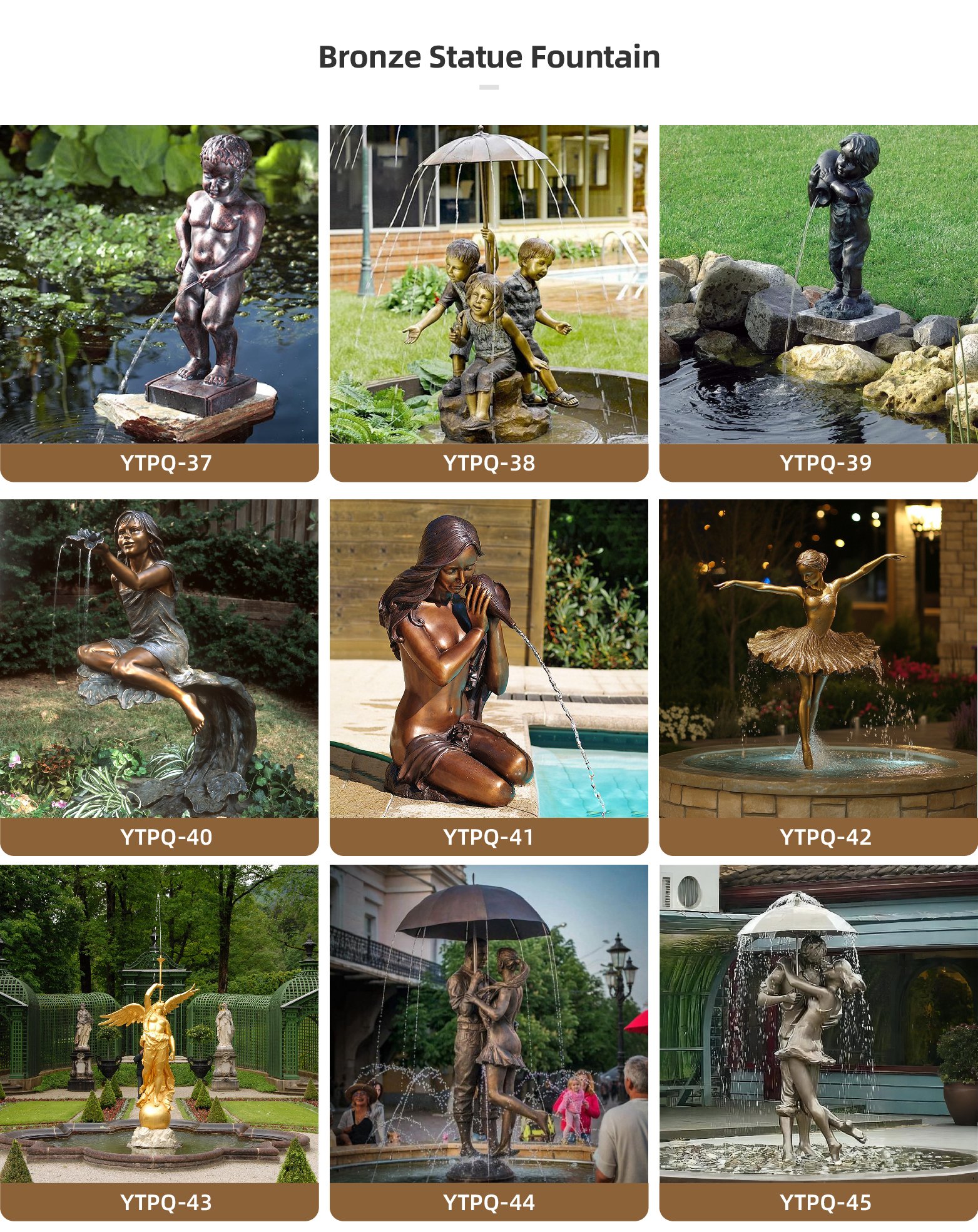 Man Statue Outdoor Fountain