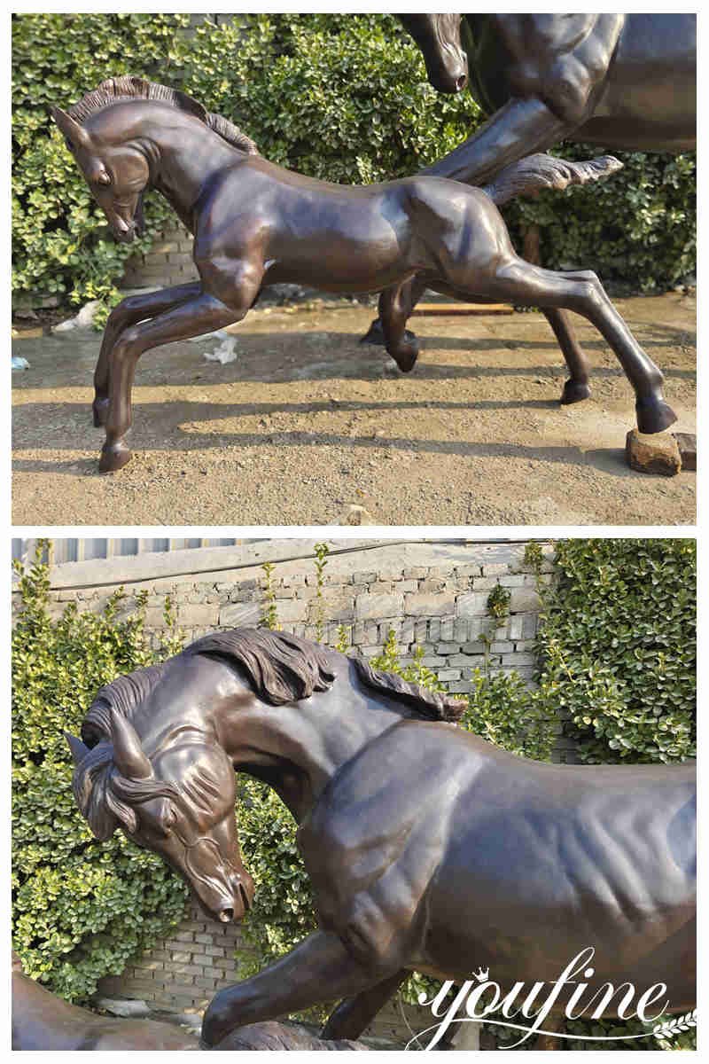 bronze horse sculpture detail