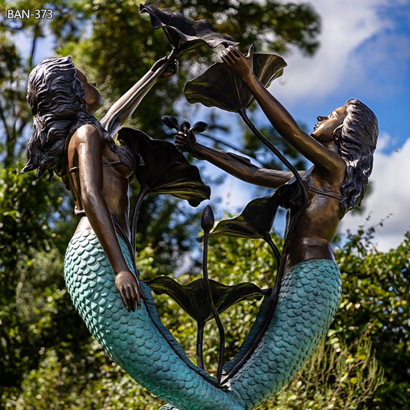 large Bronze Outdoor Mermaid Fountain for Sale