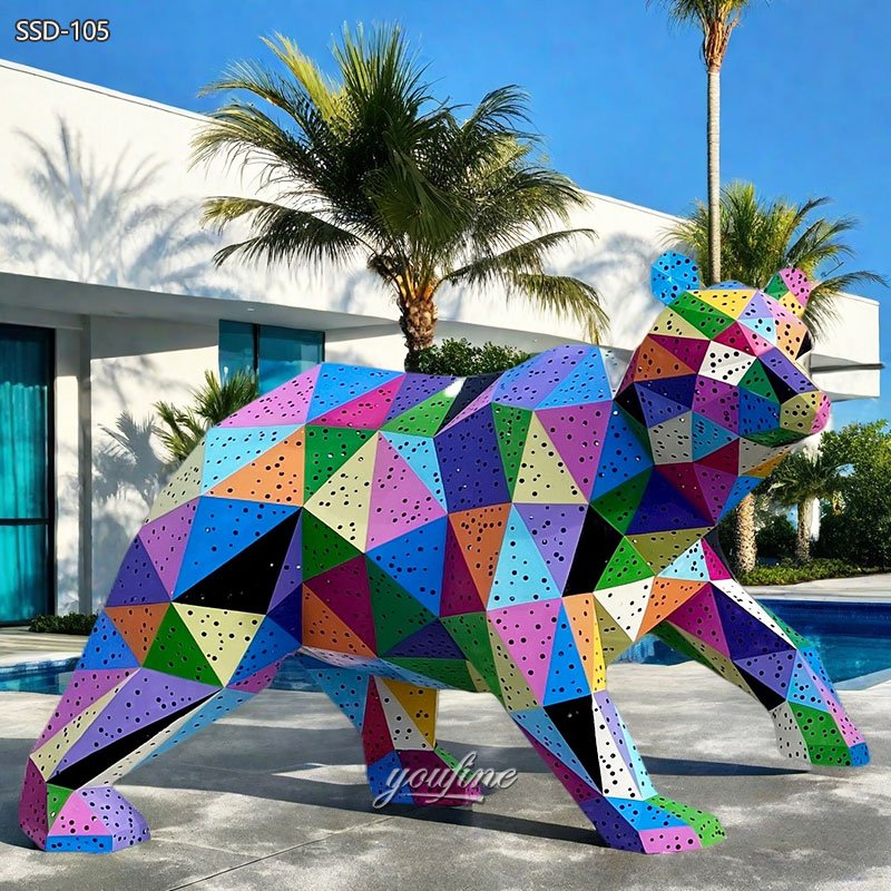 large Hollow Geometric Bear Statue