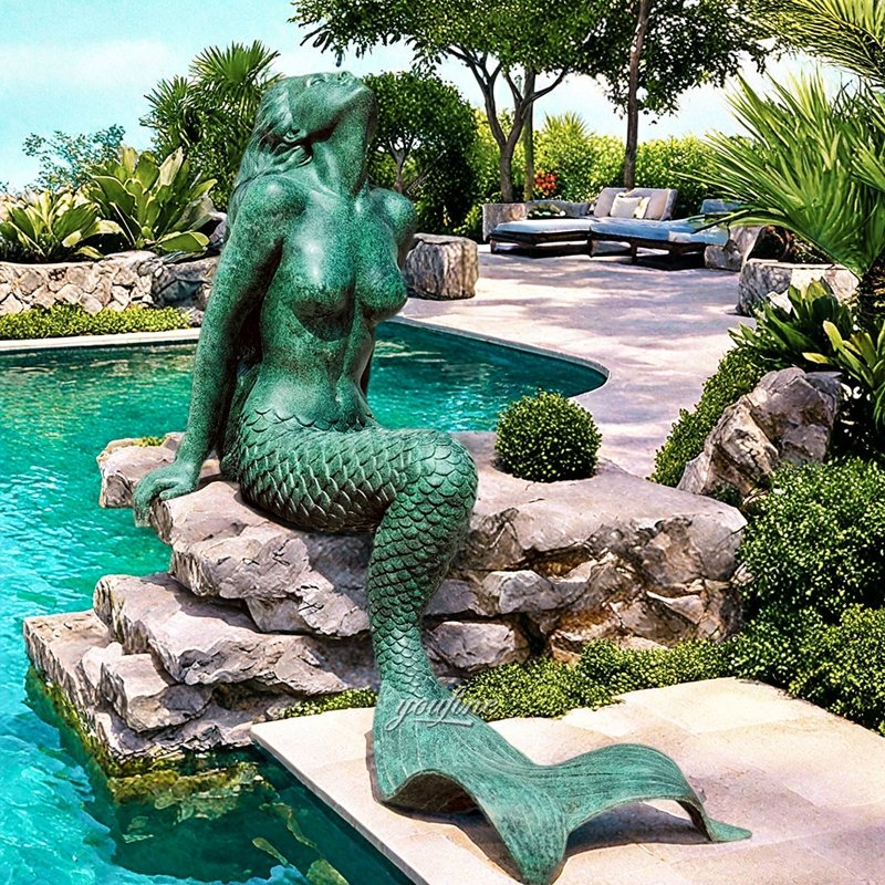 large Mermaid Statue with Head
