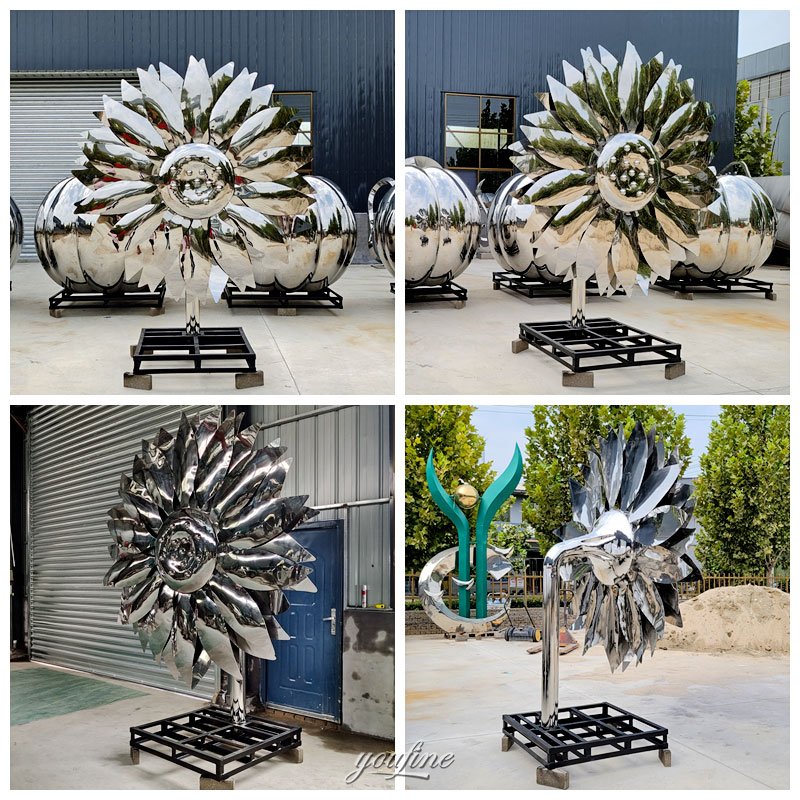 large Metal Sunflower Sculpture