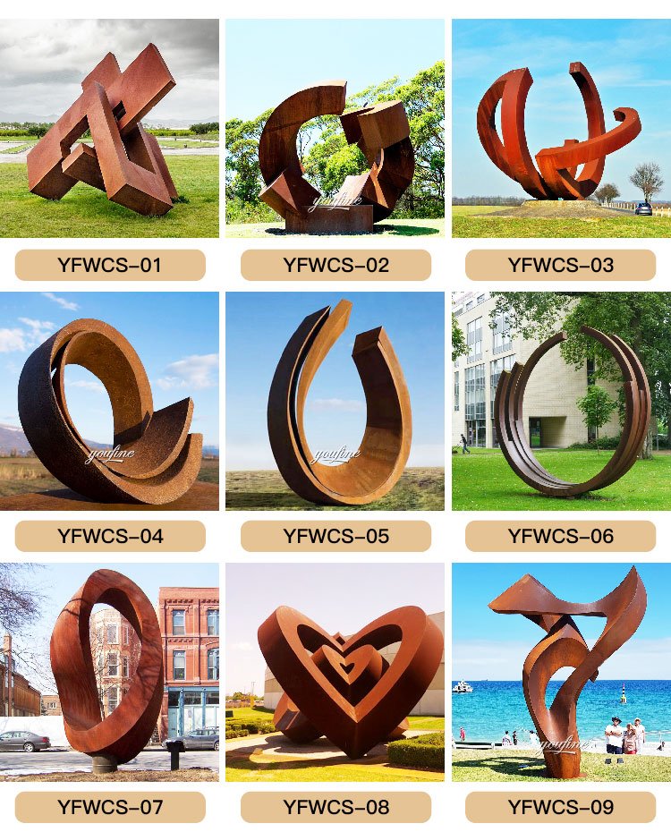 abstract corten sculpture