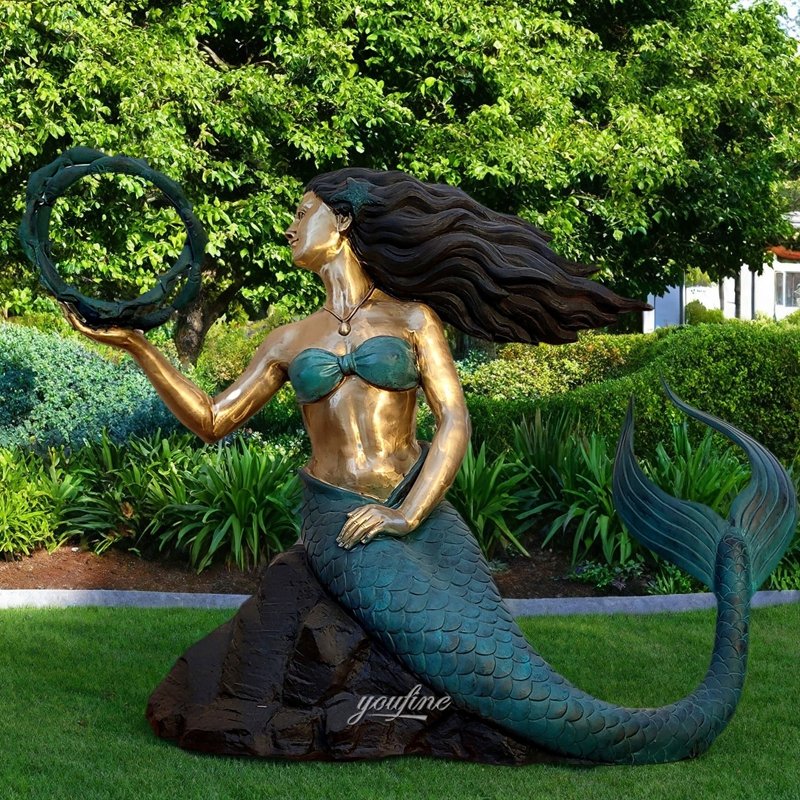 bronze magic mermaid