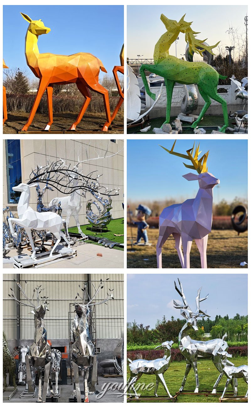 other geometric deer statues