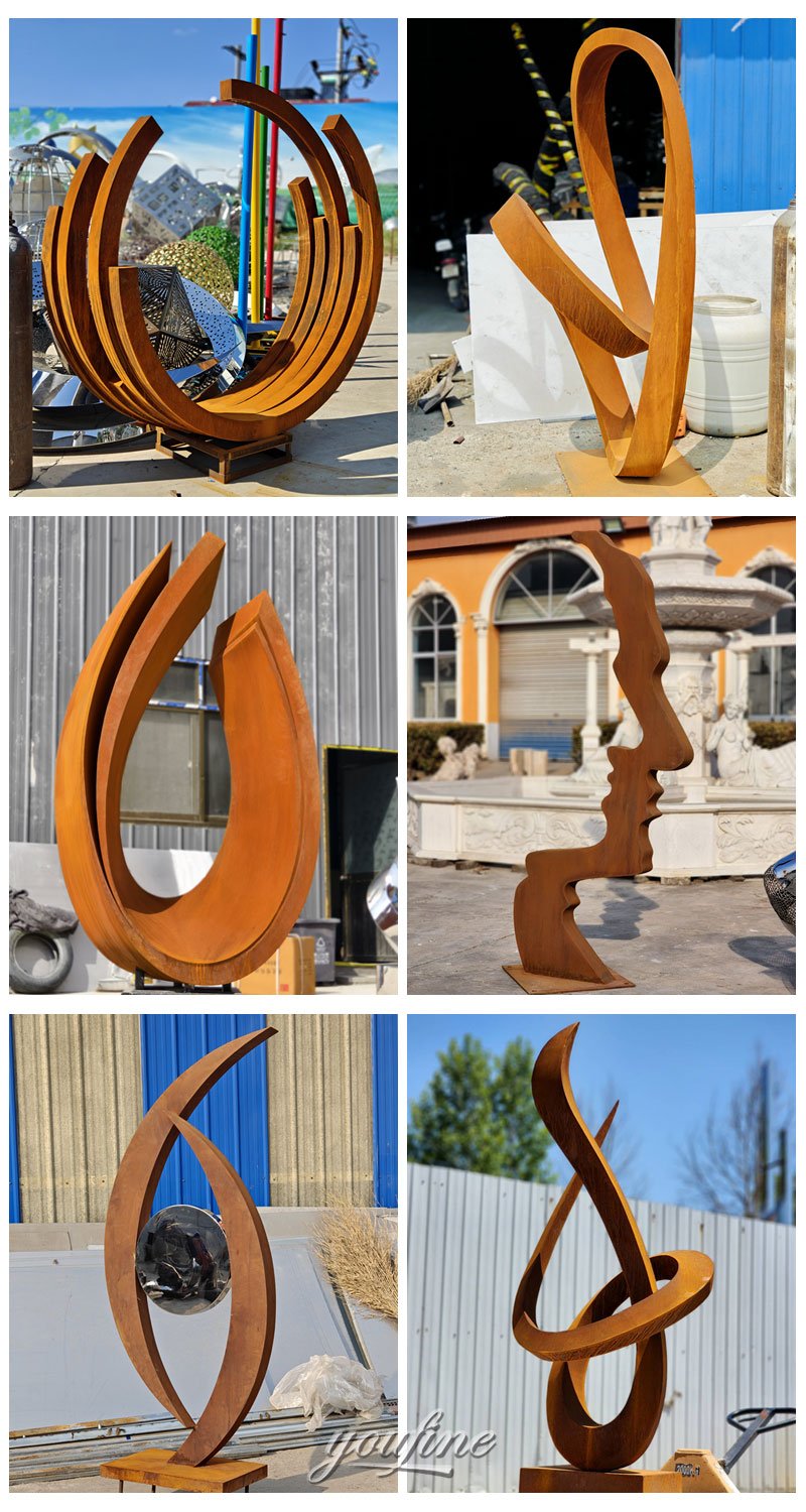 large Corten Garden Sculptures