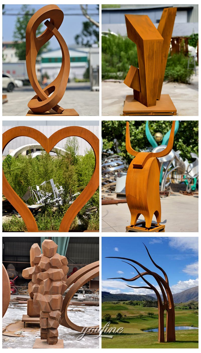 large Corten Steel Garden Sculptures