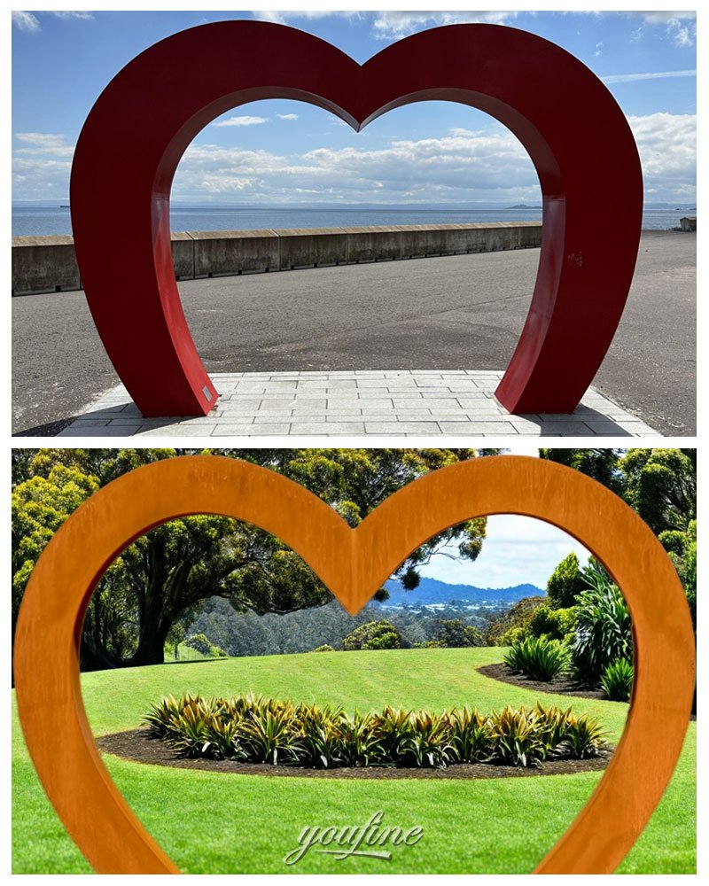 large Heart Outline Sculpture arch