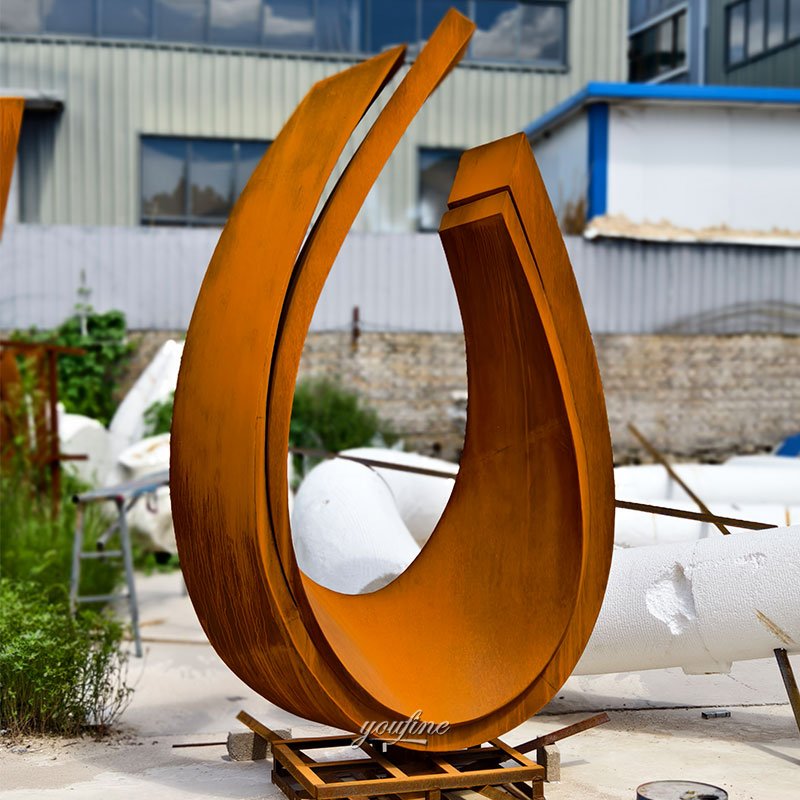 large U Shaped Abstract Sculpture