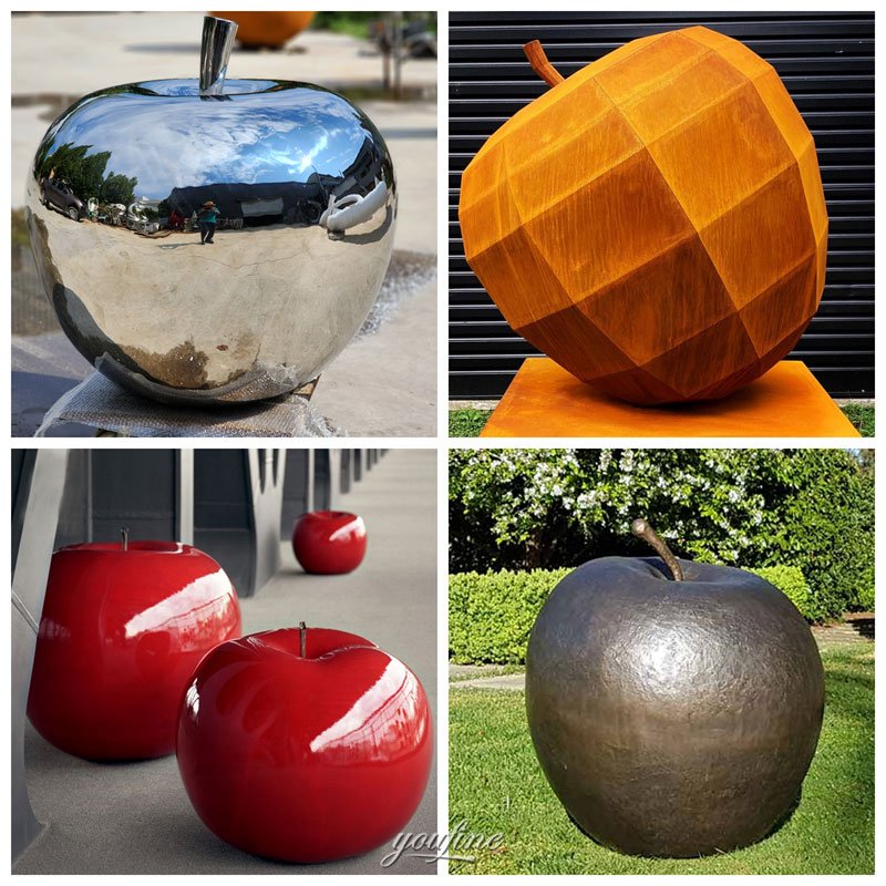 other apple-sculptures-in-different-materials