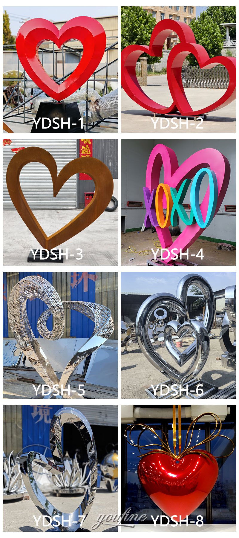 many-heart-sculpture