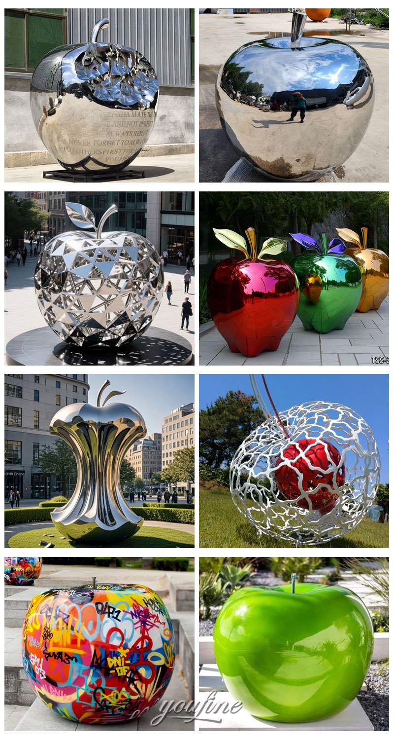 more-steel-apple-sculptures