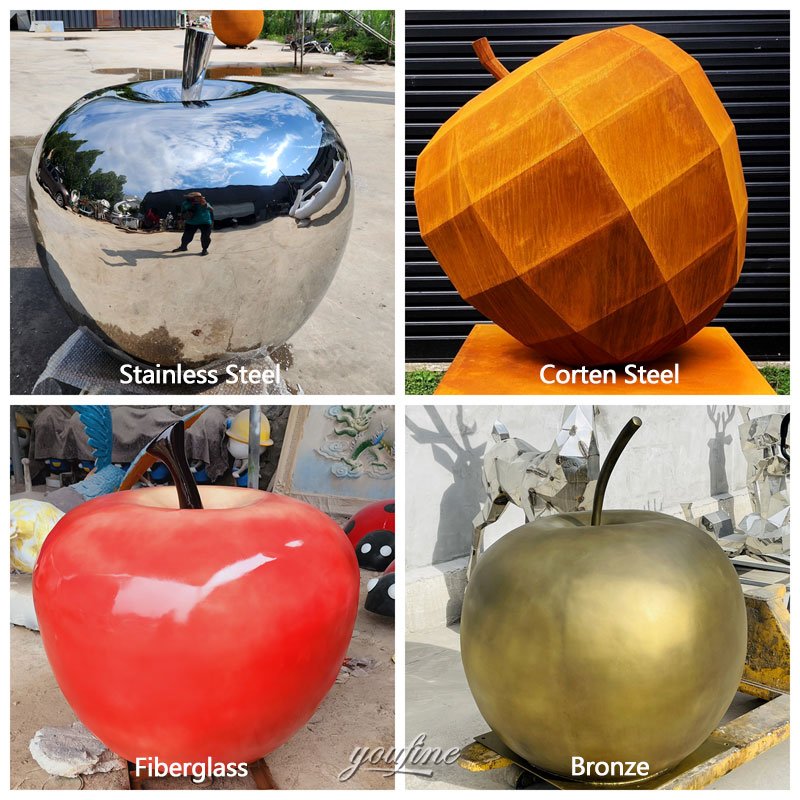 apple sculptures in more-material