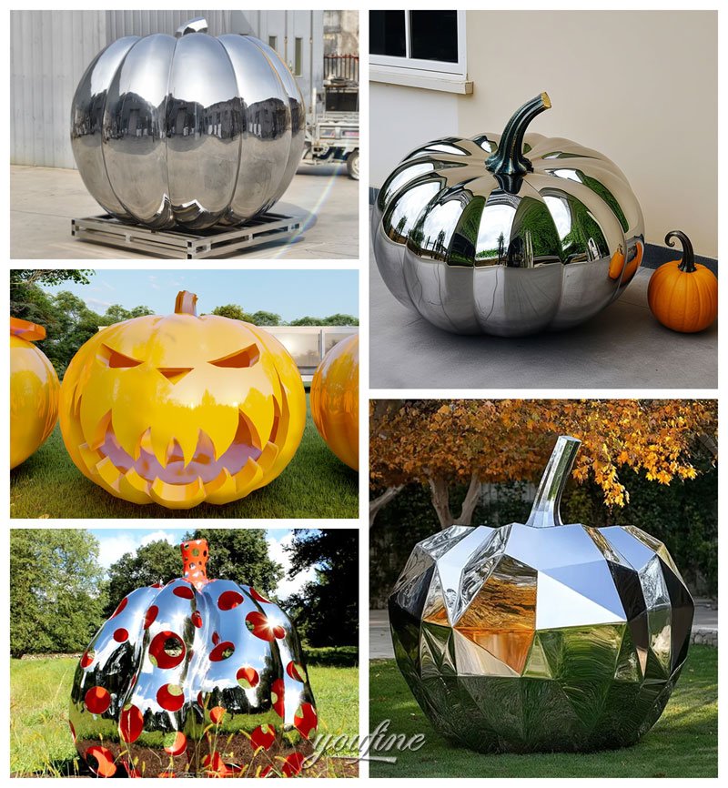 other more metal pumpkin sculpture