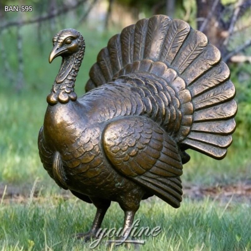 bronze turkey statue
