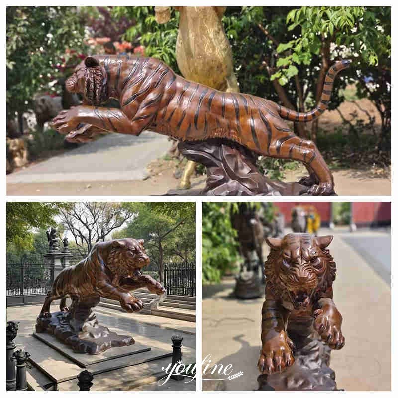 different angle of tiger statue