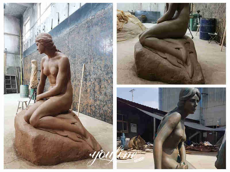 little mermaid clay model different angles