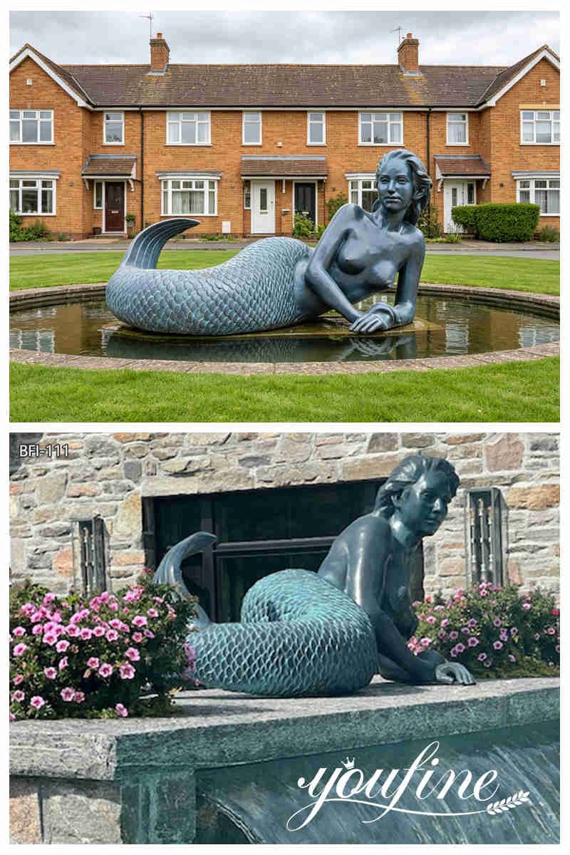mermaid statue large for outdoor