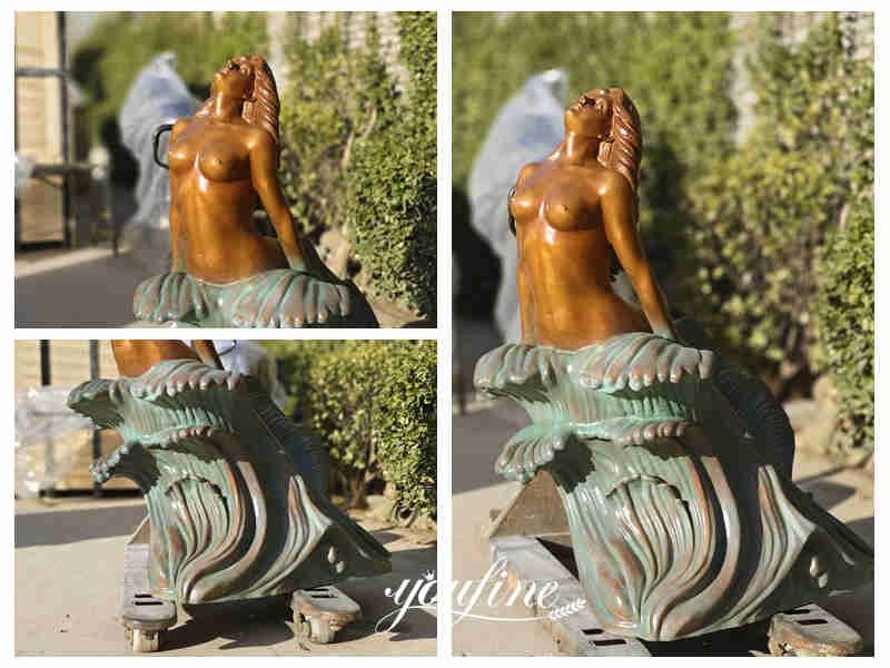 mermaid statues for pool detail
