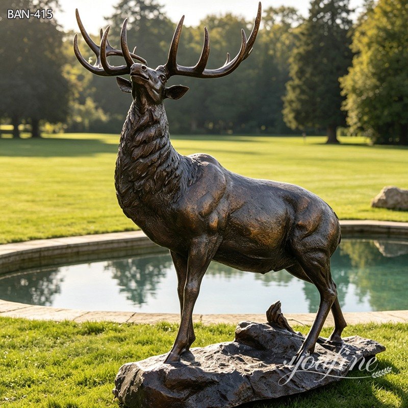 large outdoor deer sculpture BAN-415