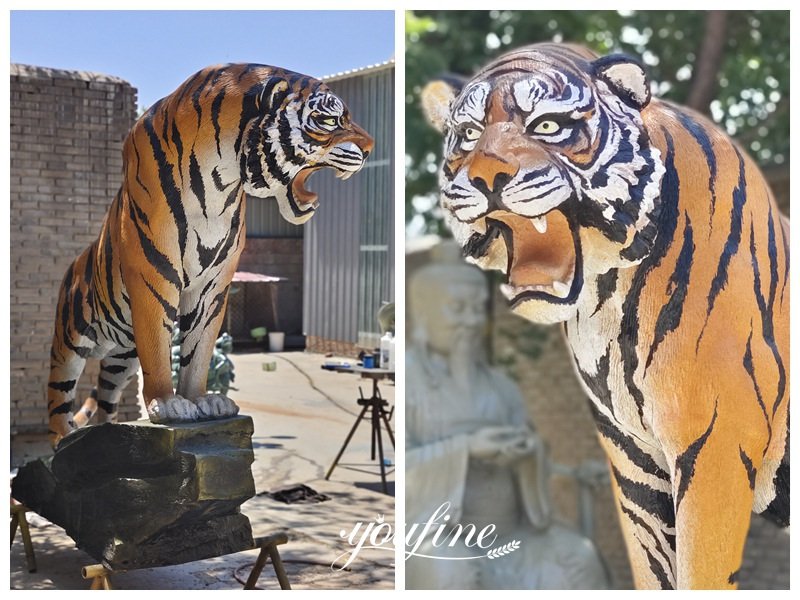 tiger statue outdoor detail