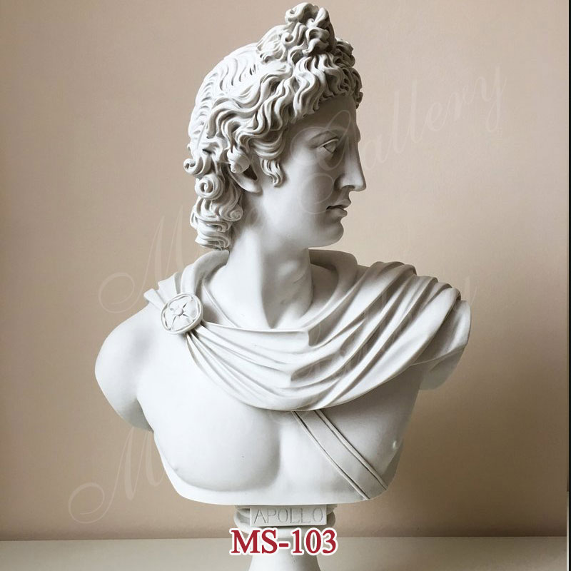 Famous Life Size Greek God Marble Apollo Belvedere Bust for Sale MS-103