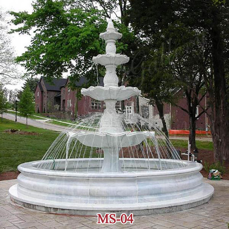 Large Marble Stone Water Fountain 3 TiersGarden for sale