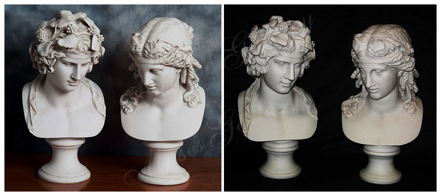 marble statue of dionysus companions bust for desk decor for sale MS-107