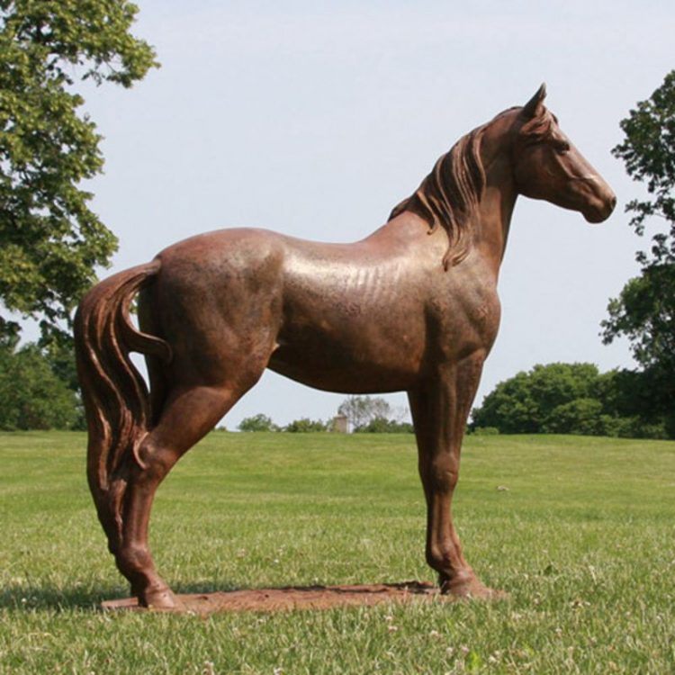 Horse Stepping High Life Size Bronze Statue or Sculpture for Outdoors-M-107