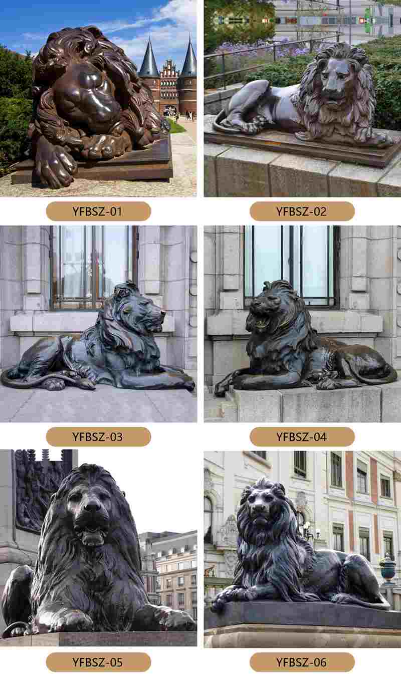 Life Size Bronze Climbing Lion Statue High-quality Modern Decor for Sale 7