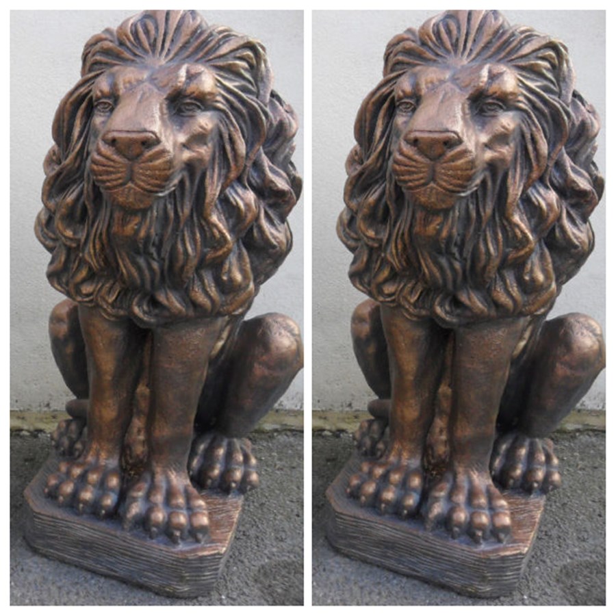antique bronze lion statue for sale