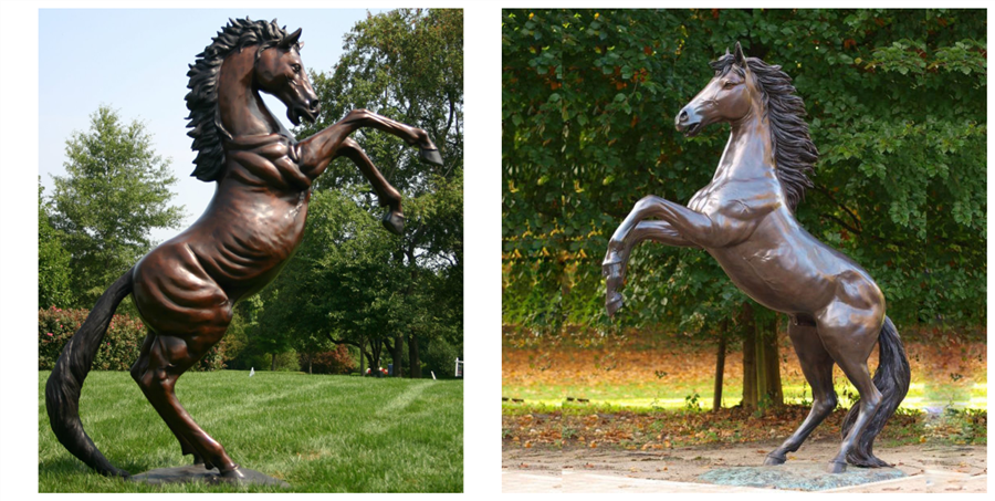 bronze rearing horse statue for sale