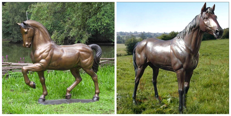 casting bronze standing horse statue for sale