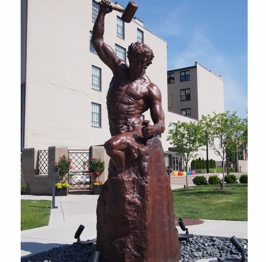 famous bronze self made man statue Bobbie Carlyle sculpture replica for sale