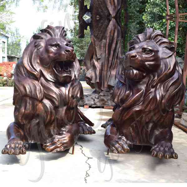 Popular Design Life Size bronze lion statues for decoration for sale M-206