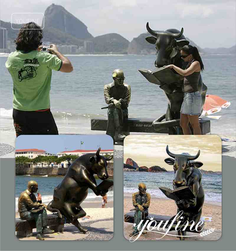 Famous Outdoor Casting Bronze Bull Statue Wall Street Replica for Sale BOKK-660