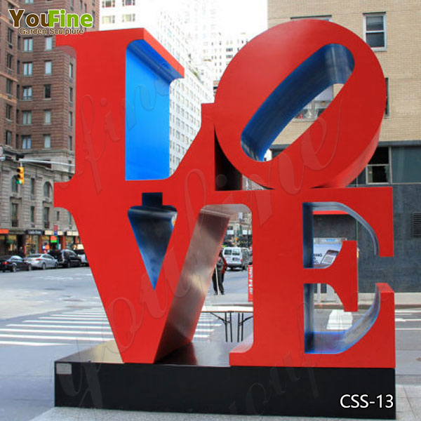 Contemporary Outdoor Stainless Steel Love Sculptures for Sale CSS-13