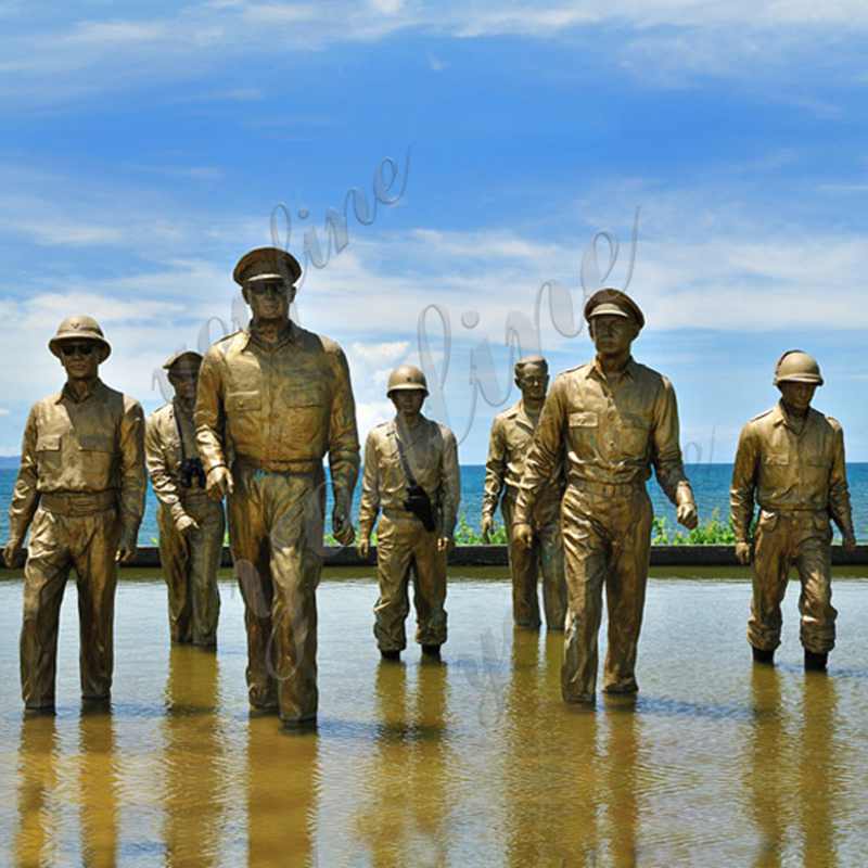 Bronze MacArthur Landing Memorial Statue Replica