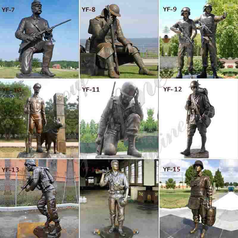 Bronze Soldiers Memorial Statues