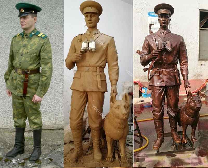 Bronze Solider Statues