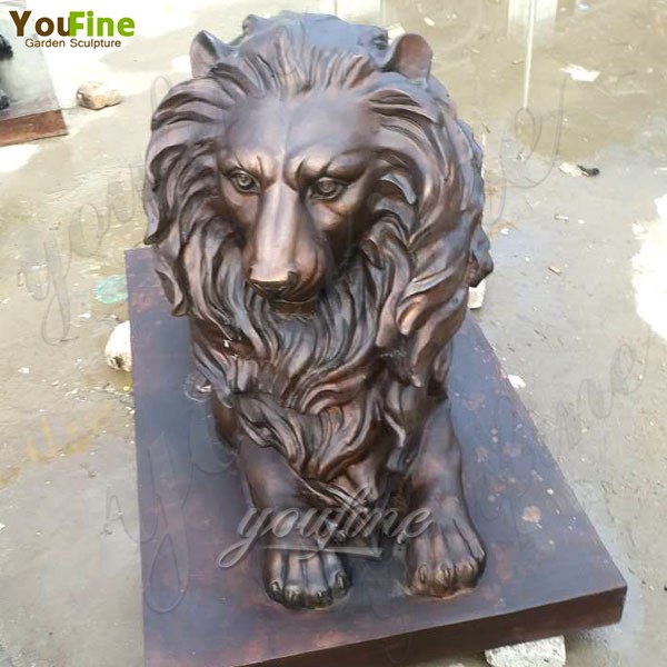 Large Bronze Casting Lion Statue for Garden Decoration Supplier BOKK-491