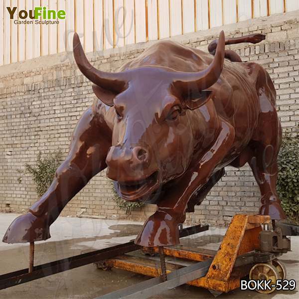 Custom Large Size Outdoor Casting Bronze Bull Statue for Garden Decoration Online BOKK-529